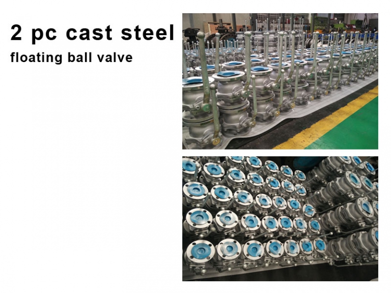 2 pc cast steel floating ball valve
