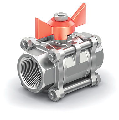 a small stainless steel ball valve