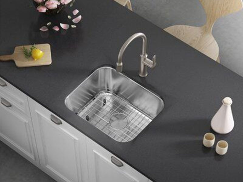 undermount kitchen sink with basket strainer