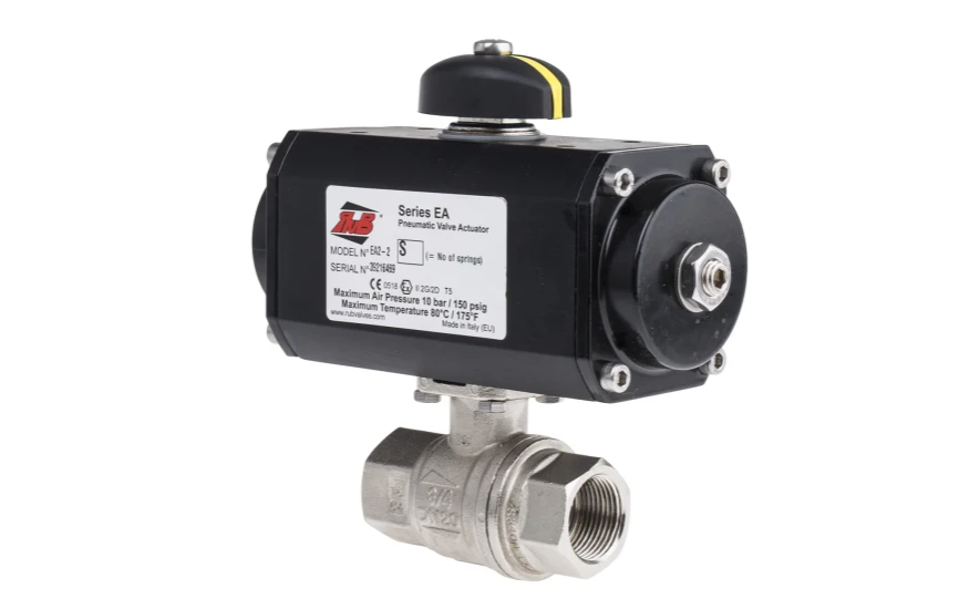 RS PRO Ball Valve type Pneumatic Actuated Valve 3/4in, 10 bar RS PRO Ball Valve type Pneumatic Actuated Valve 3/4in, 10 bar