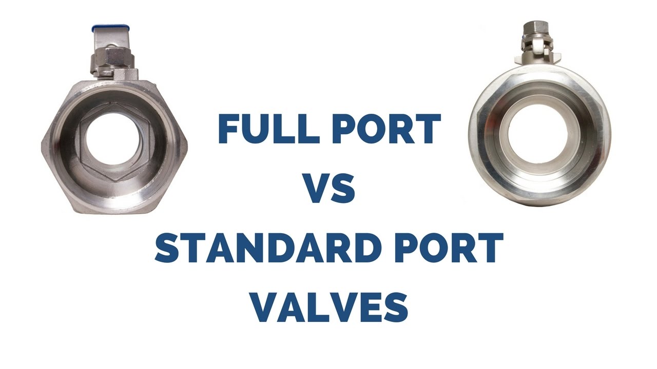 Standard port or standard bore ball valve