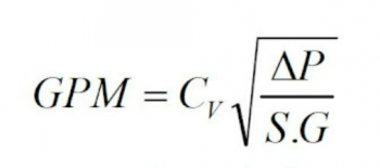 cv to gpm formula