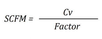 cv to scfm formula