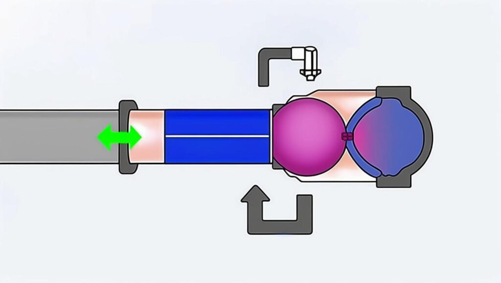 Fluid flow direction forces ball against downstream seat to create pressure seal 