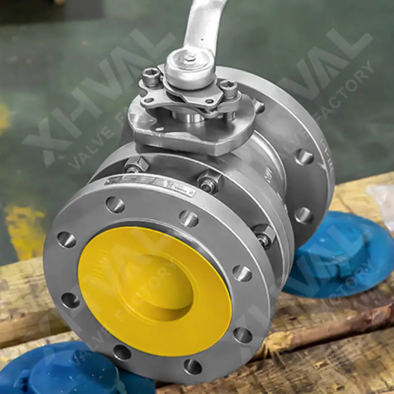 2 Piece Cast Steel Floating Ball Valve, front view