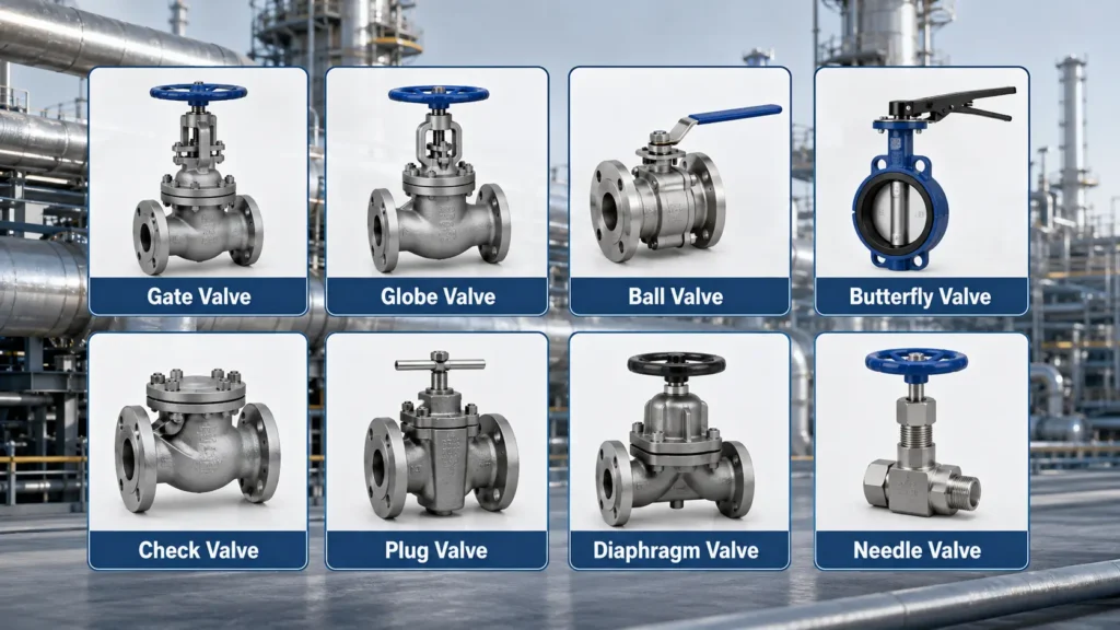 Different Types of Valves: Industrial Functions and Selection Checks