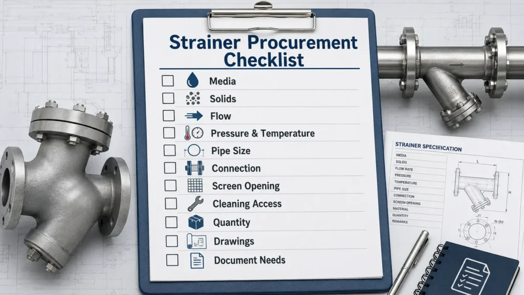 Checklist of information to prepare before requesting an industrial strainer quote
