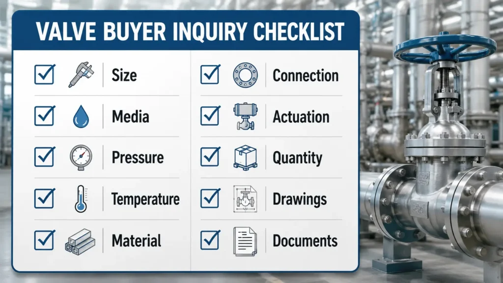 Checklist of information to prepare for a metal seated butterfly valve RFQ