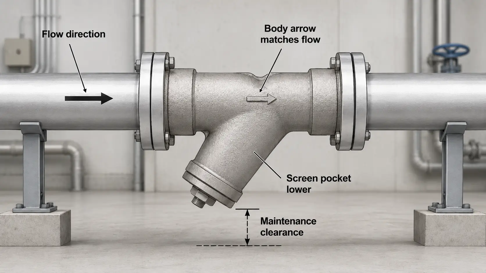 Flow Direction Key Y Strainer Flow Direction: Arrow & Installation Checks