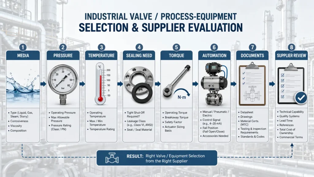 Flowchart for shortlisting plug valve or ball valve based on service conditions