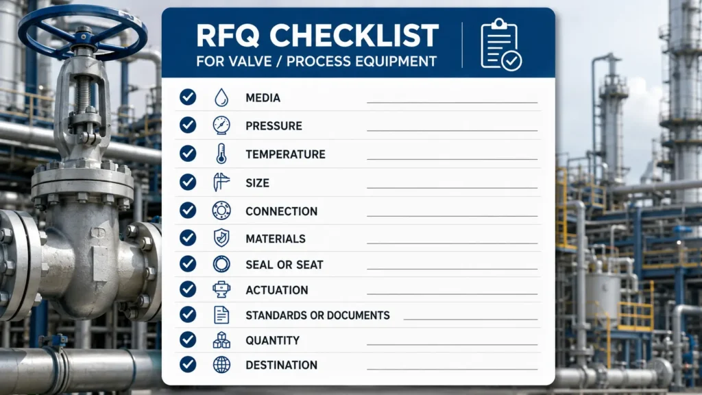 Checklist of information to prepare before requesting plug valve or ball valve quote