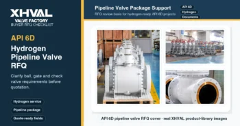 API 6D hydrogen pipeline valve RFQ cover with real XHVAL ball, gate, and check valve product images