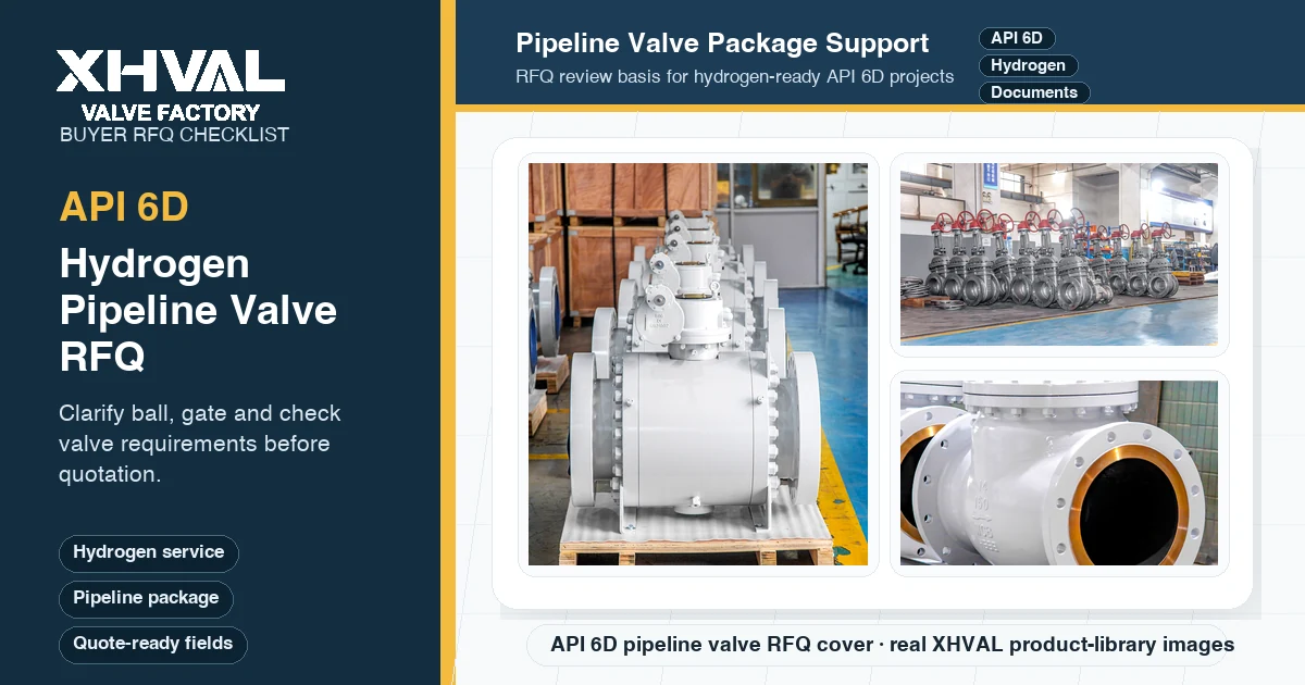 API 6D hydrogen pipeline valve RFQ cover with real XHVAL ball, gate, and check valve product images