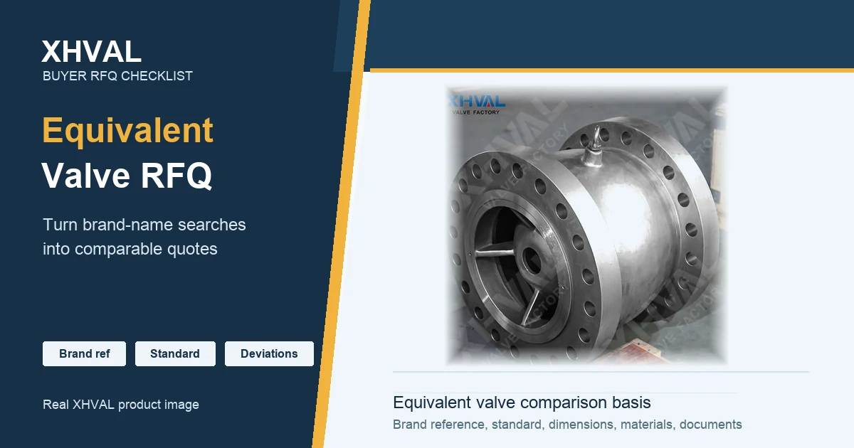 Equivalent industrial valve RFQ checklist based on a real XHVAL check valve product image