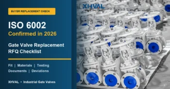 ISO 6002 gate valve replacement RFQ checklist with real XHVAL cast steel gate valves