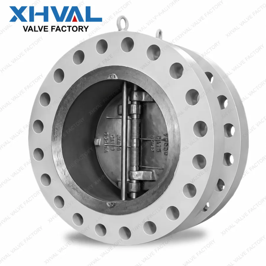 XHVAL dual plate wafer check valve with official logo and watermark